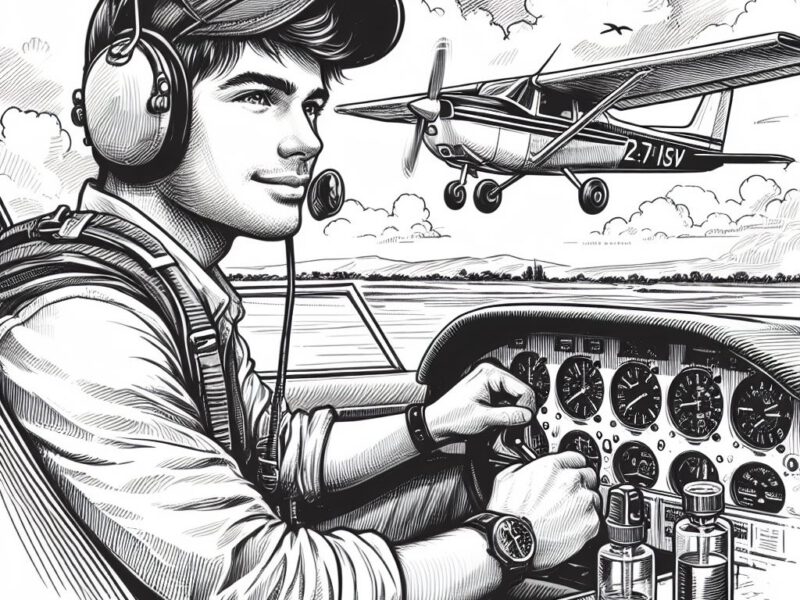 Cockpit-Instrumente eines Schulflugzeugs