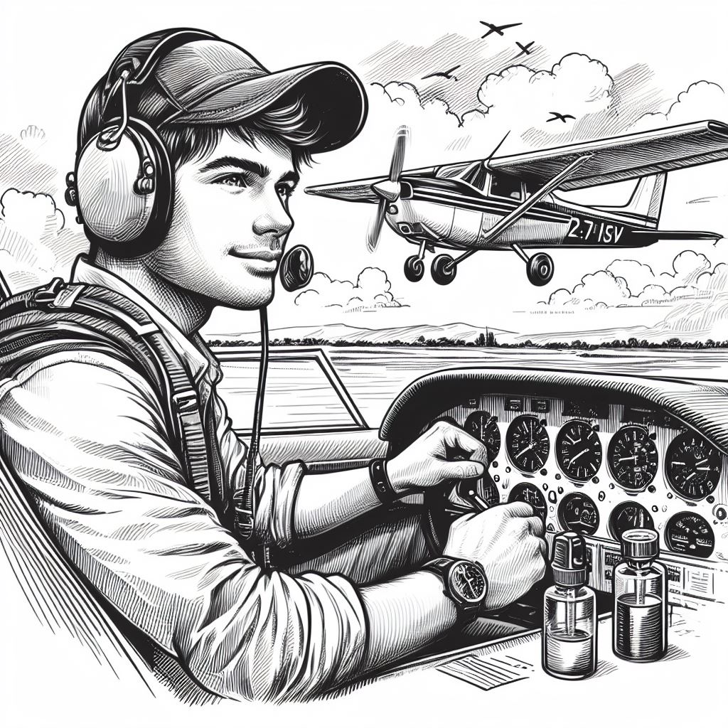 Cockpit-Instrumente eines Schulflugzeugs